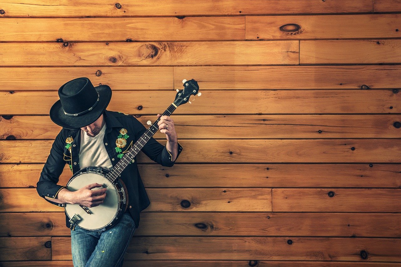 Musician playing a banjo