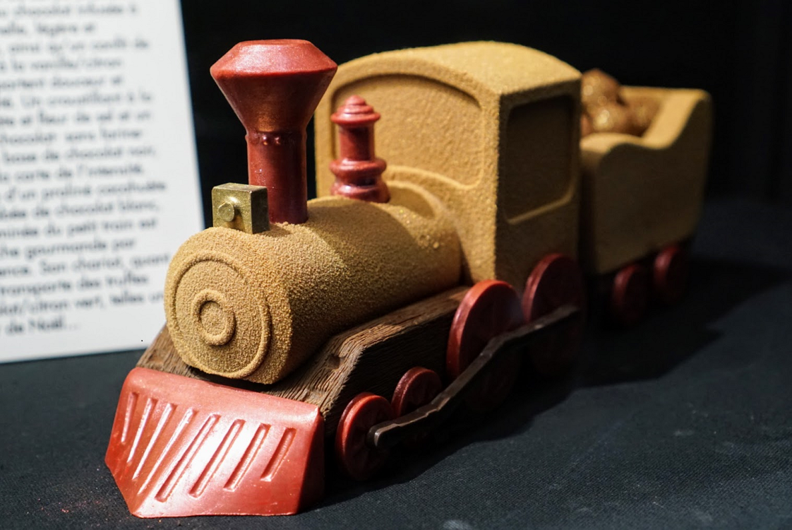 A chocolate train at the Salon du Chocolat in Paris