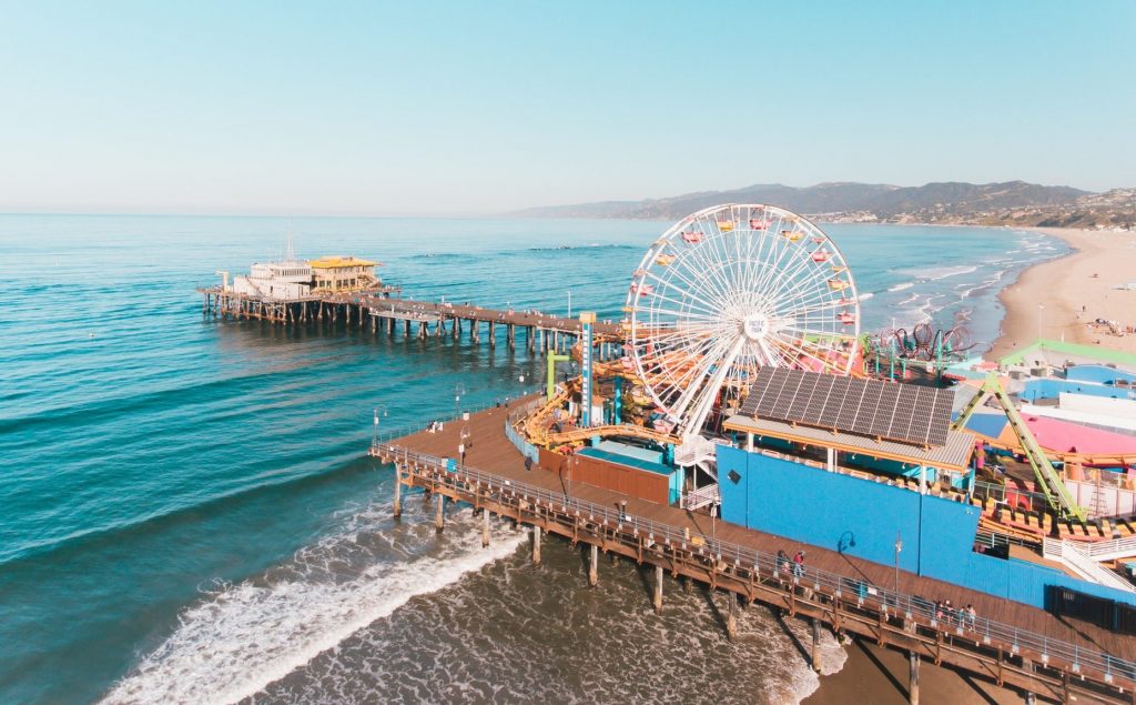 Santa Monica Pier with Ferris wheel