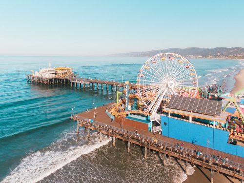 Santa Monica Pier with Ferris wheel