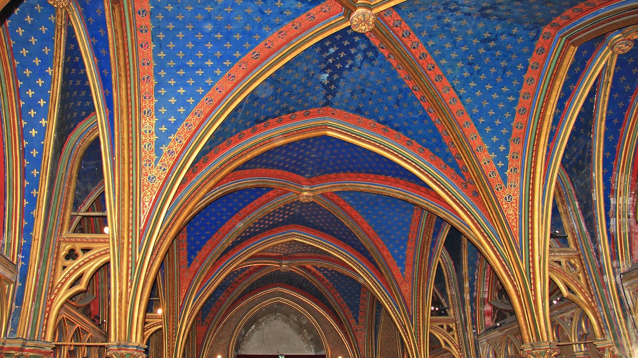 Vaulted ceiling in Sainte-Chapelle