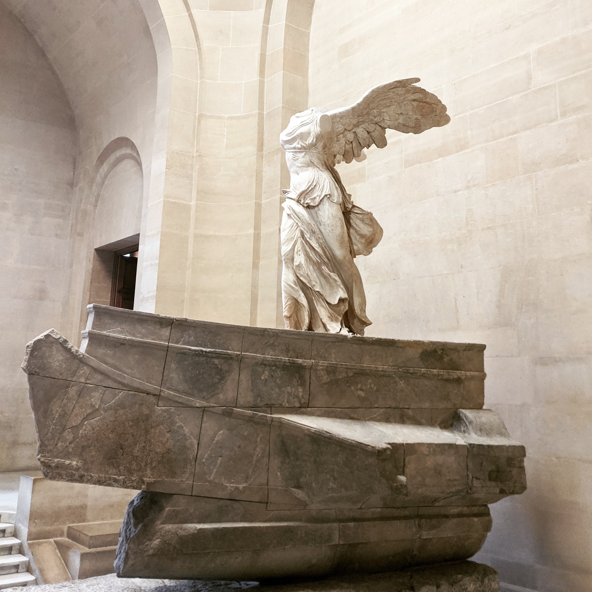 Winged statue at the Louvre