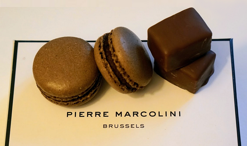 four small Pierre Marcolini French chocolates