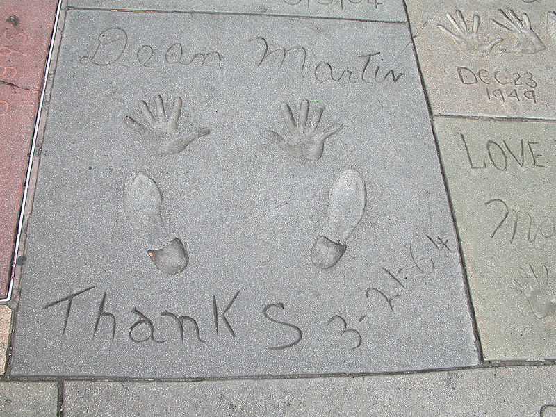 Dean Martin prints at Chinese Theatre