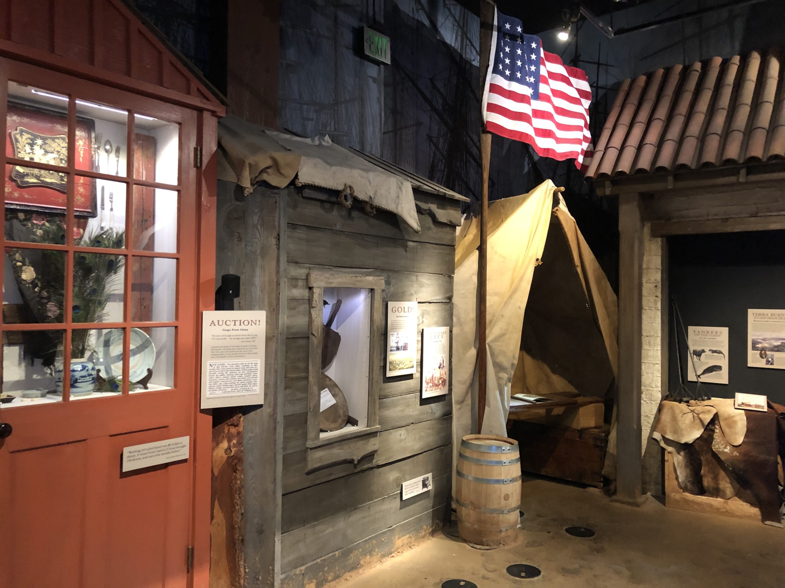 Historical display at the Maritime National Historical Park Visitor Center