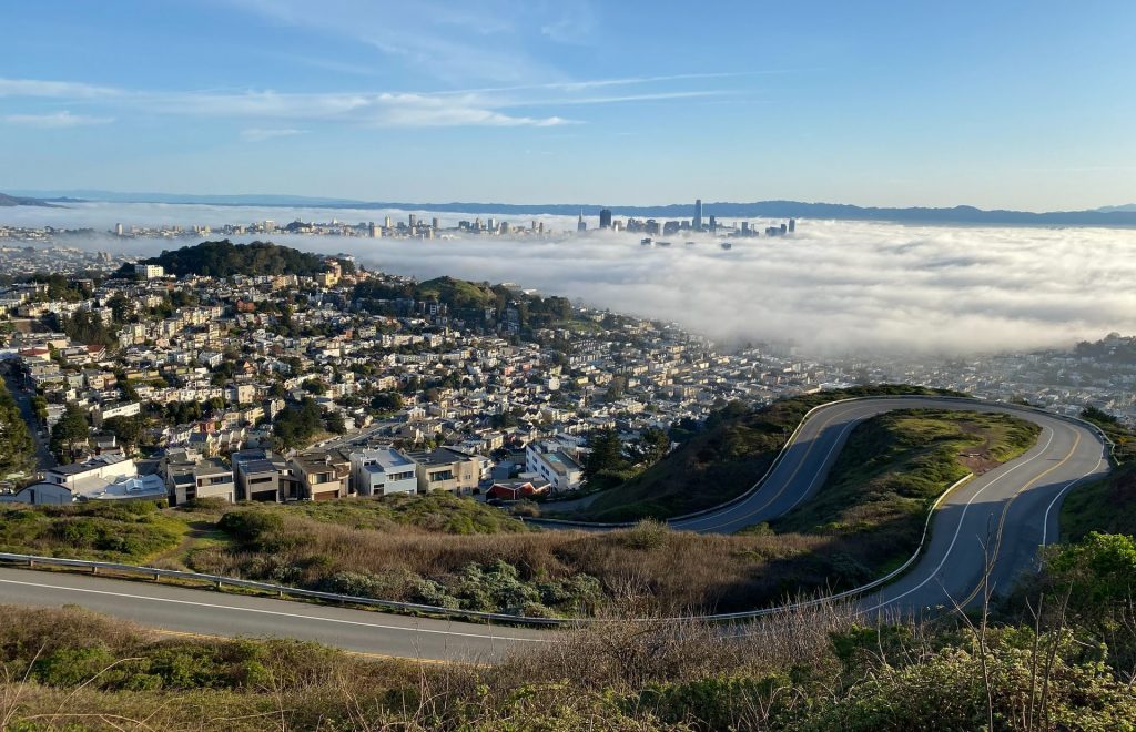 Twin Peaks View with Fog