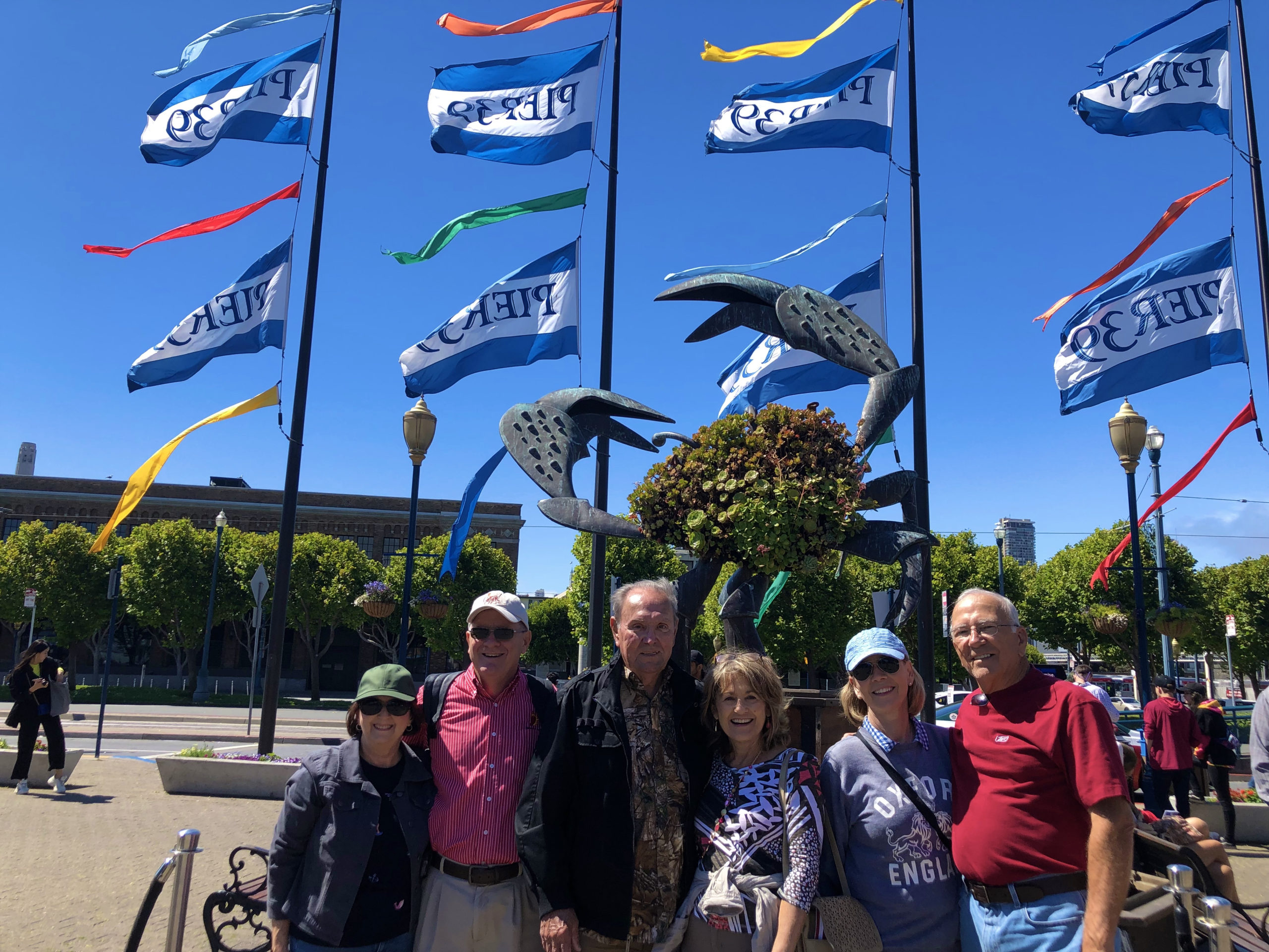 ExperienceFirst tour group at Pier 39 for the Fisherman's Wharf Walking Tour