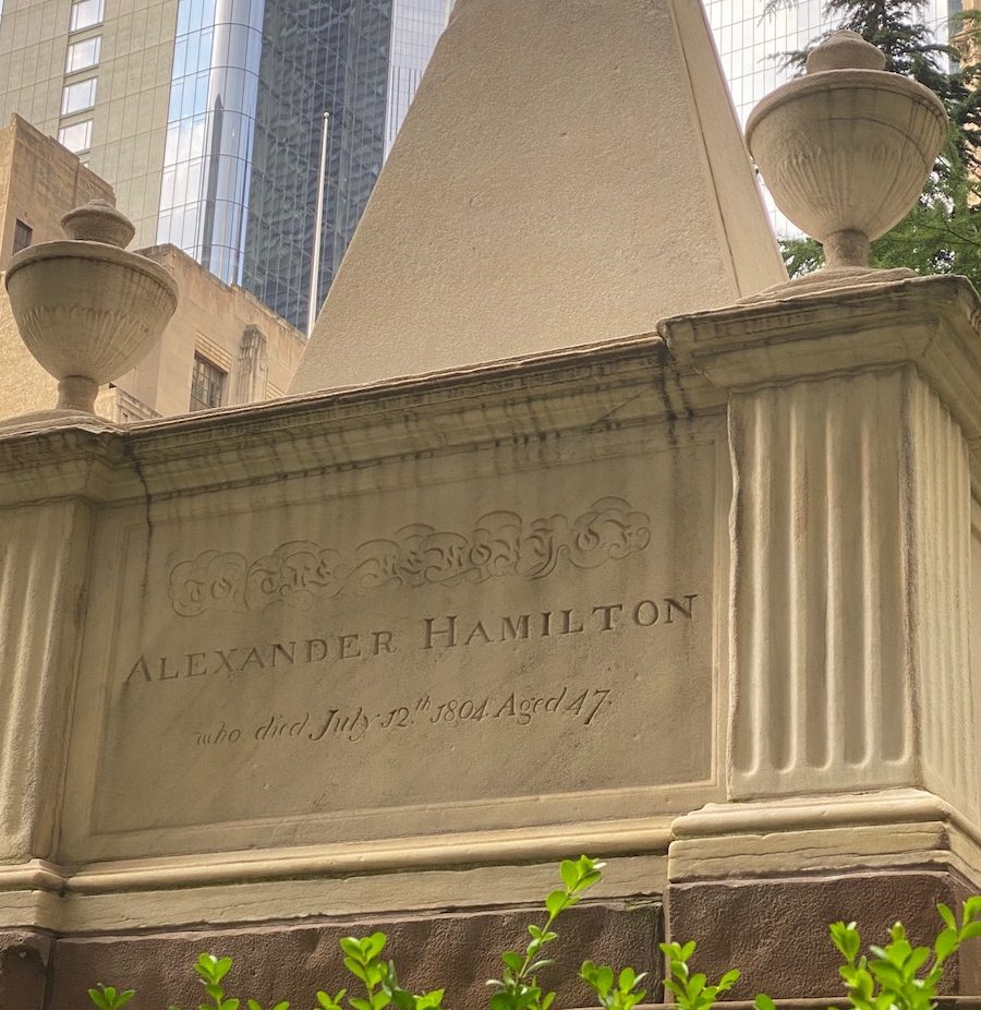 Alexander Hamilton Grave at Trinity Churchyard NYC