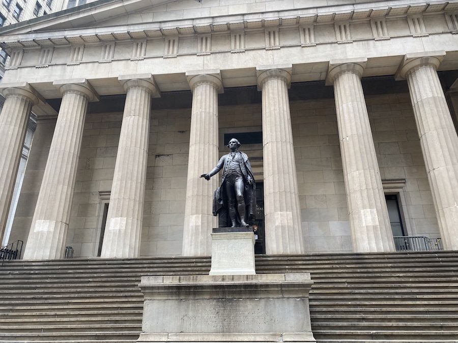 Federal Hall with George Washington statue