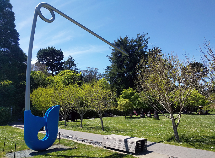 Giant Paperclip sculpture at the de Young sculpture garden in Golden Gate Park