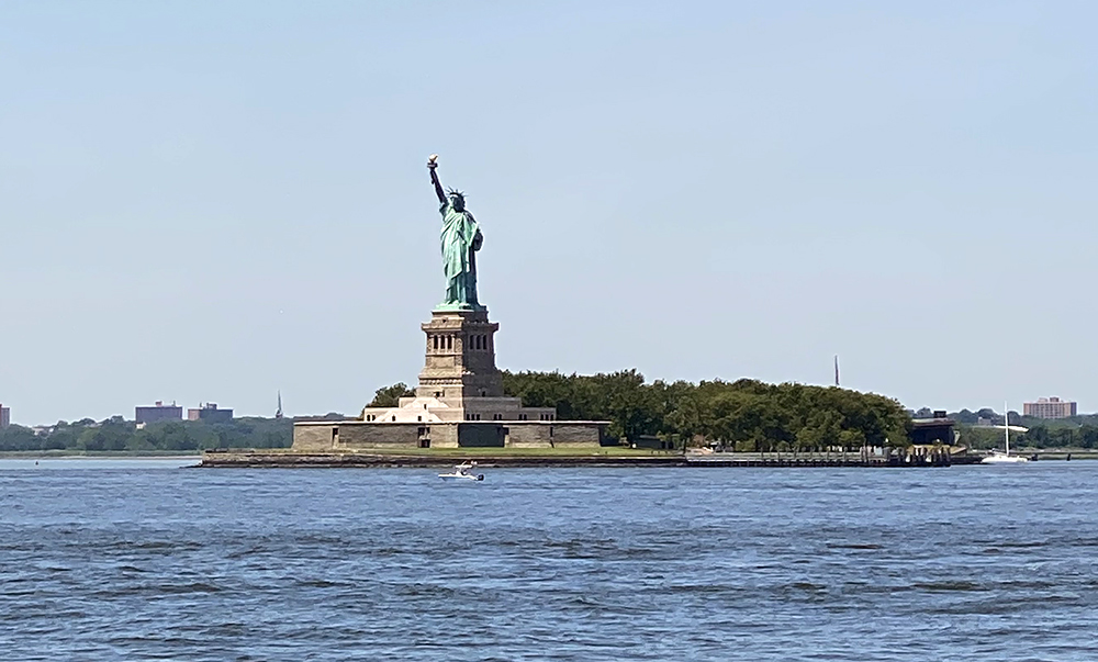 View of Statue of Liberty from Governors Island