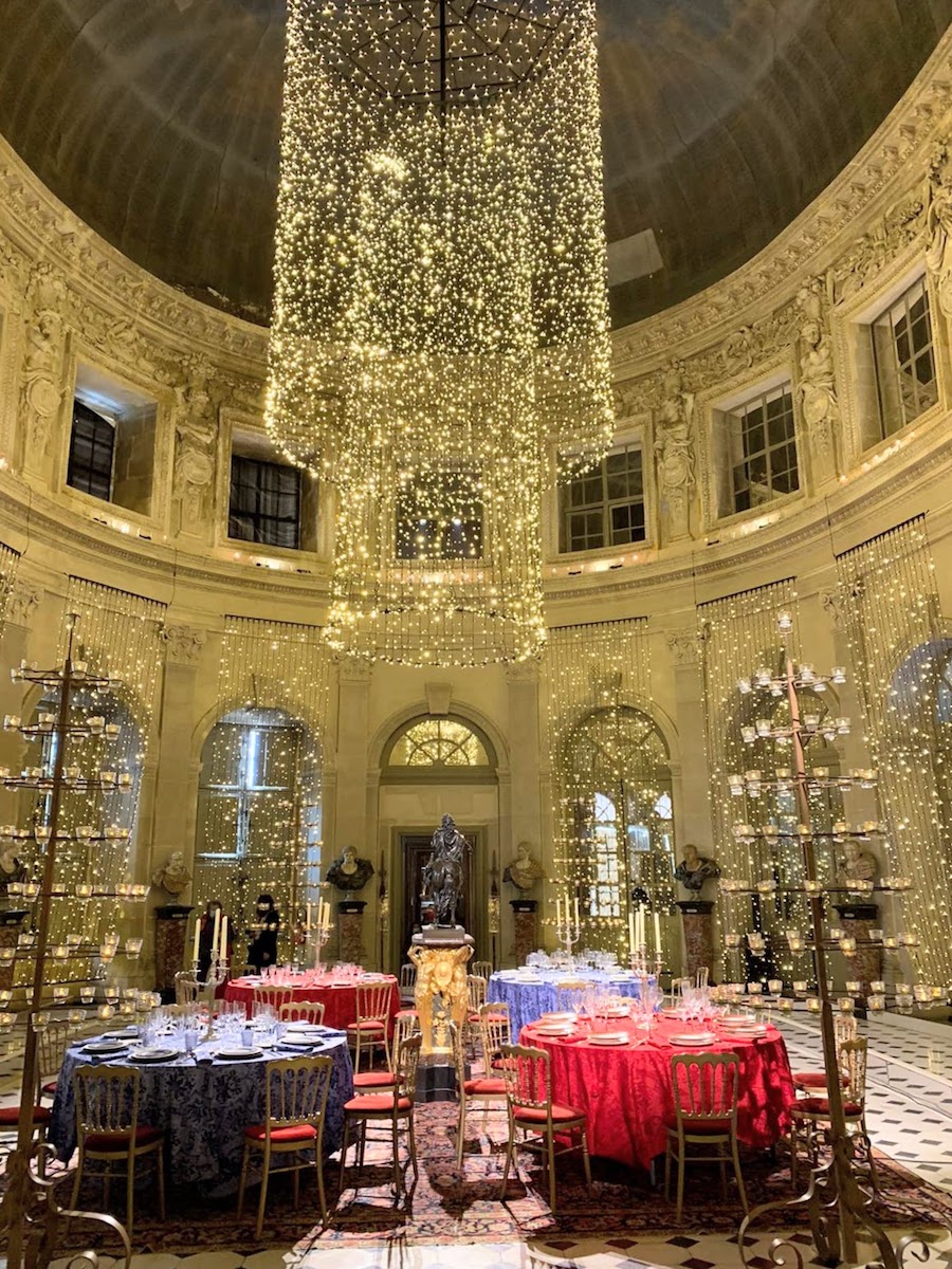 Christmas decor at the Vaux-le-Vicomte chateau in December