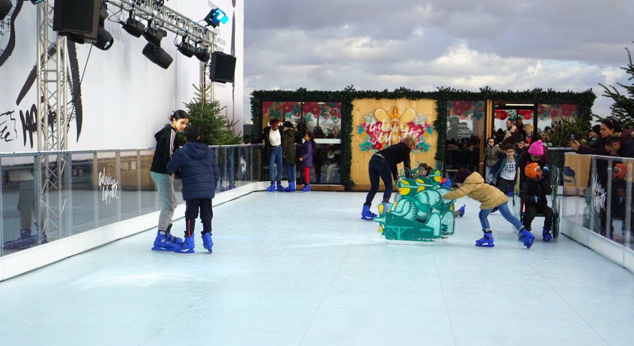 Ice skating in Paris in December