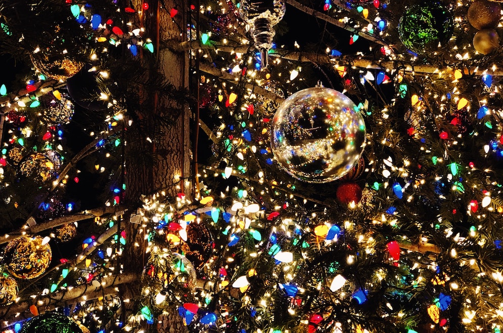 Decorated Christmas tree in Greater Los Angeles