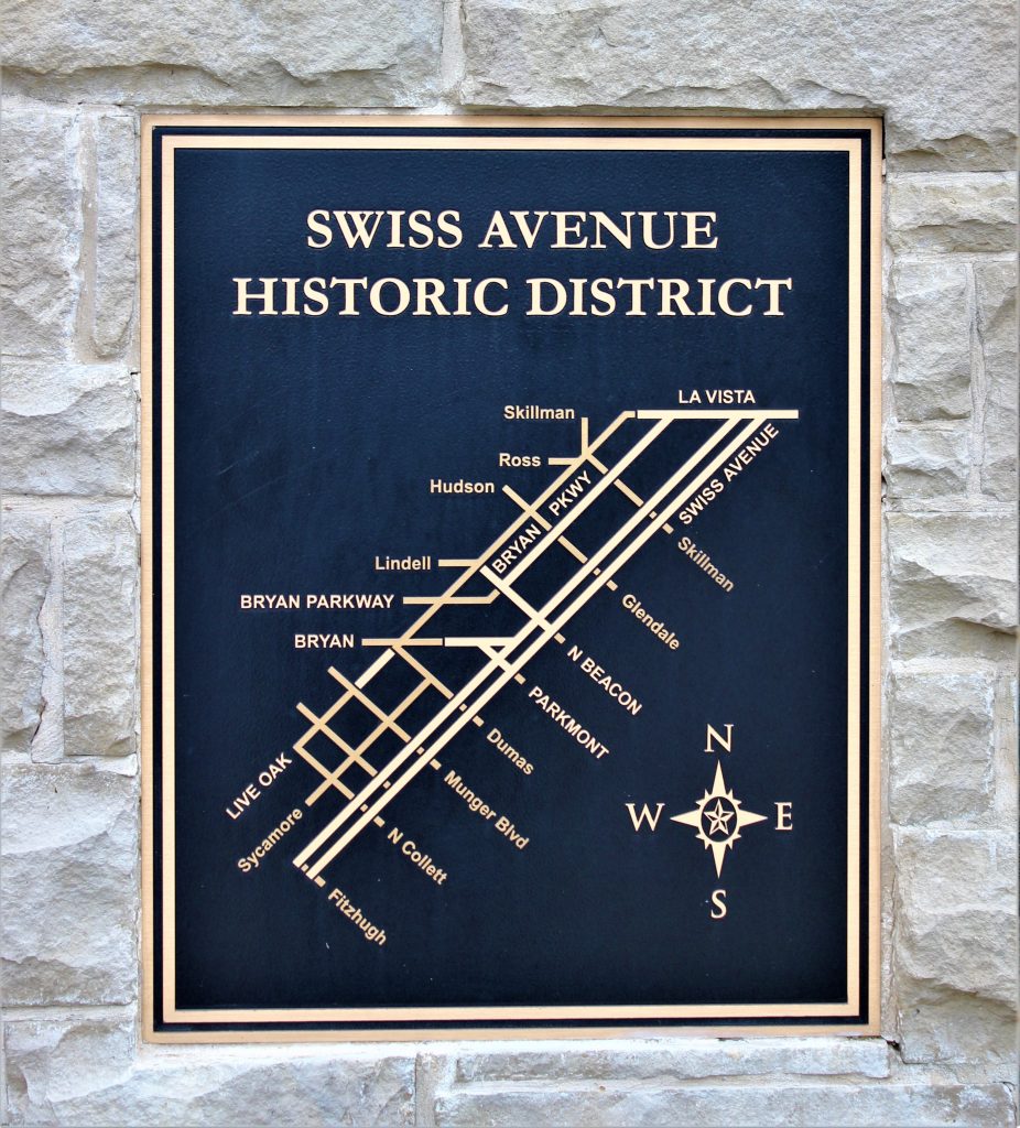 Swiss Avenue Historic District map