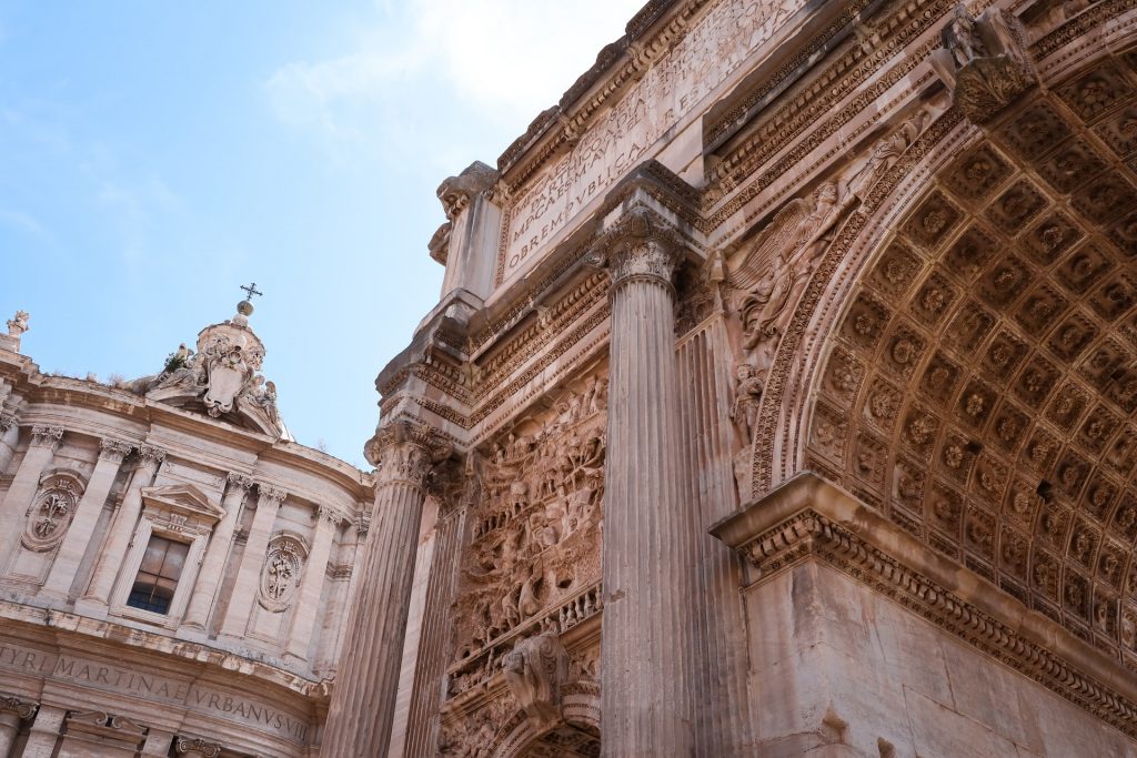 Detail of the Arch of Septimius Severus in the Roman Forum