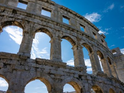 Closeup of the Roman Colosseum rotunda