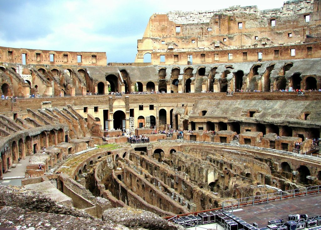 Interior floor of the Colosseum, soon to be retractable