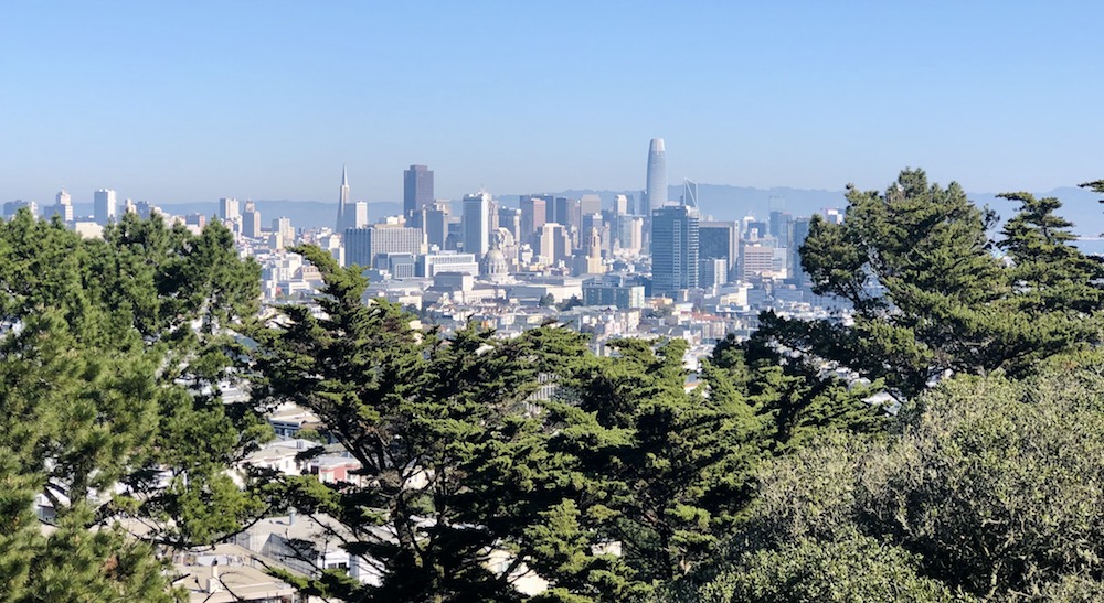 Romantic Urban Hiking in Corona Heights in San Francisco