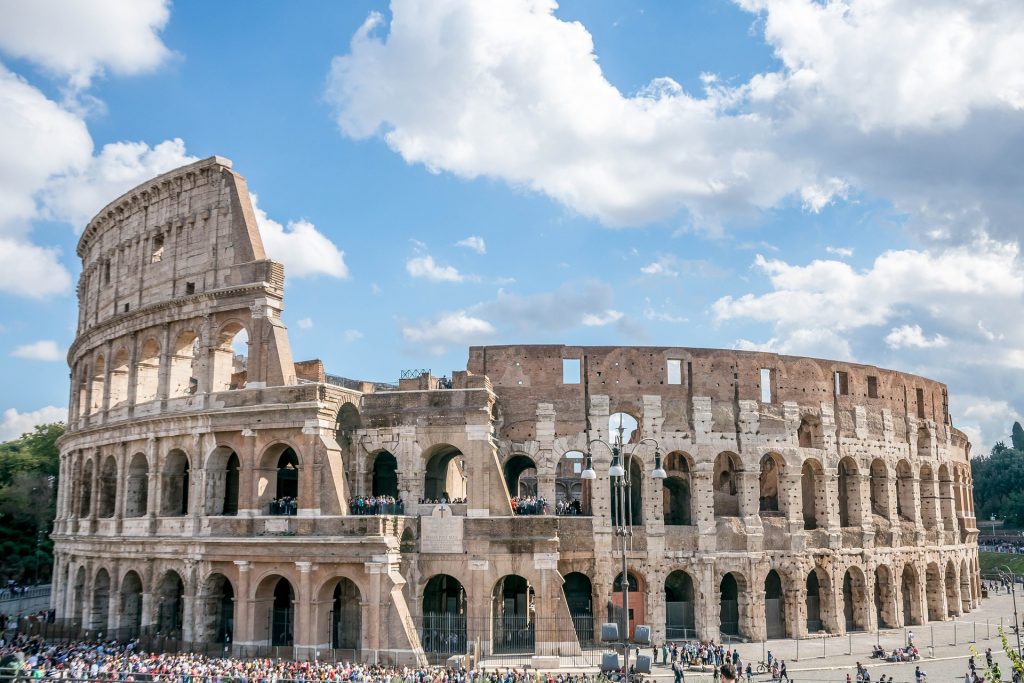 View of the Colosseum in Rome