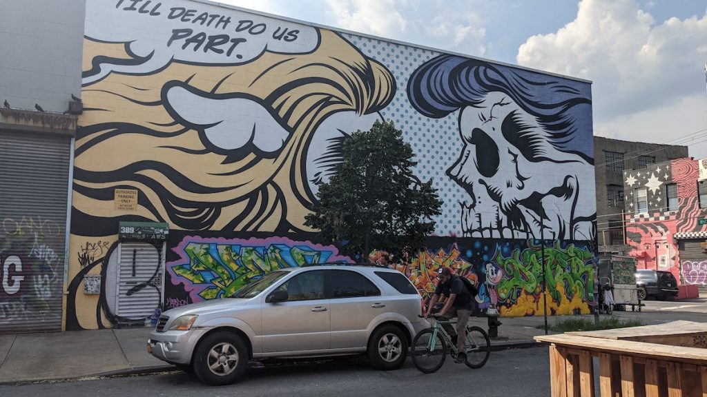 Till Death Do Us Part mural in Bushwick