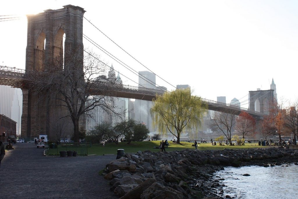 Brooklyn Bridge Park with Brooklyn Bridge