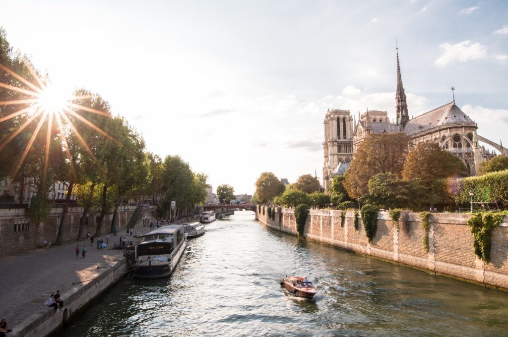 Notre Dame from the Seine River in Paris