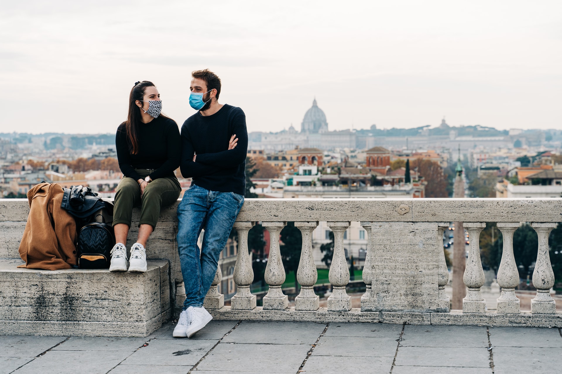 Rome tourists during COVID