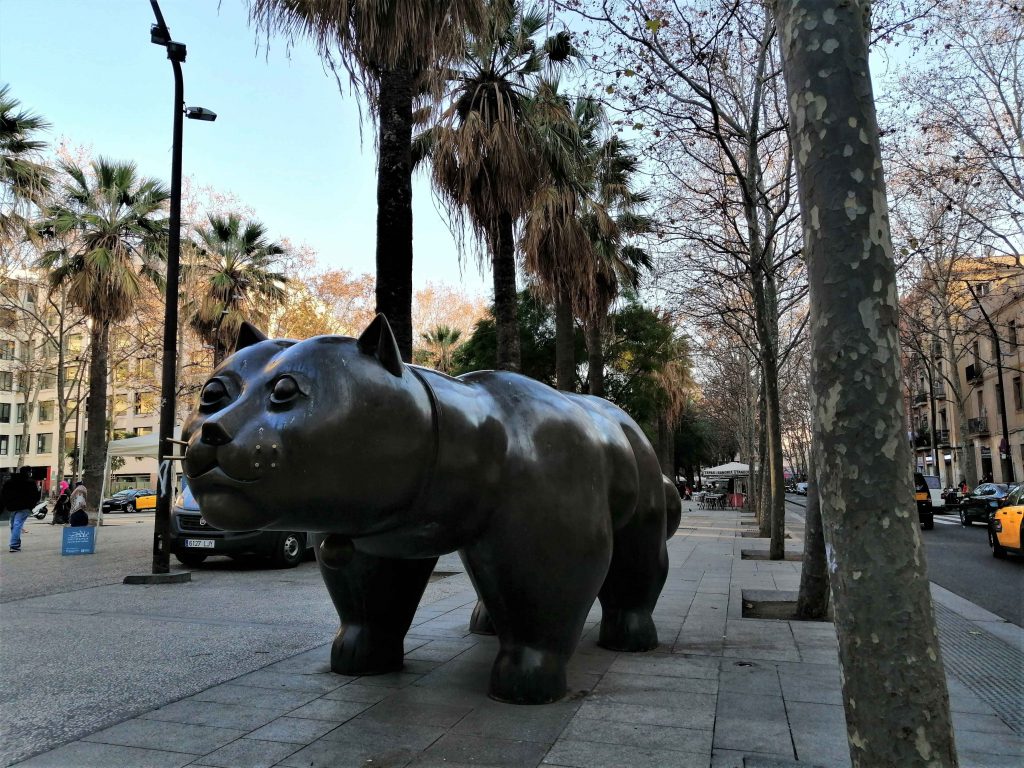 Botero's cat in Rambla of Raval