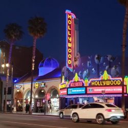 Hollywood at night