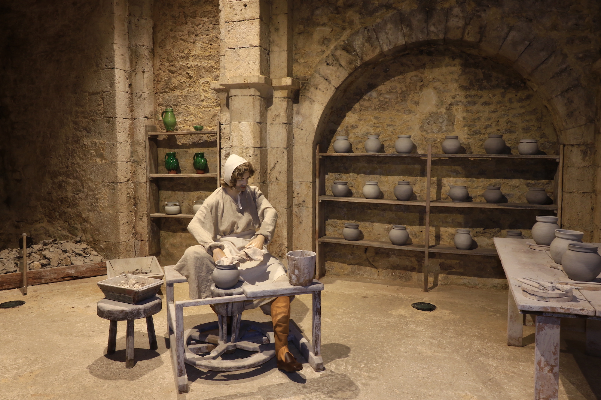 Pottery exhibit at the Tithe Barn