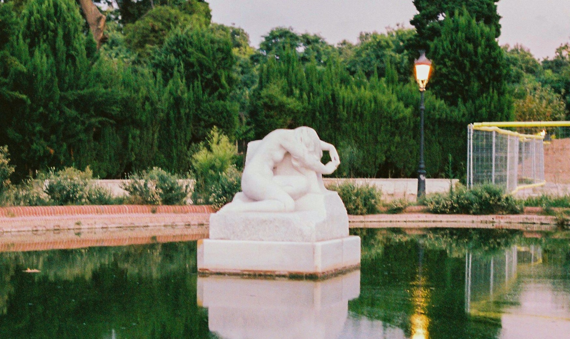 White Dog Statue