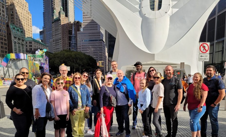 9/11 Memorial Tour Group at Ground Zero