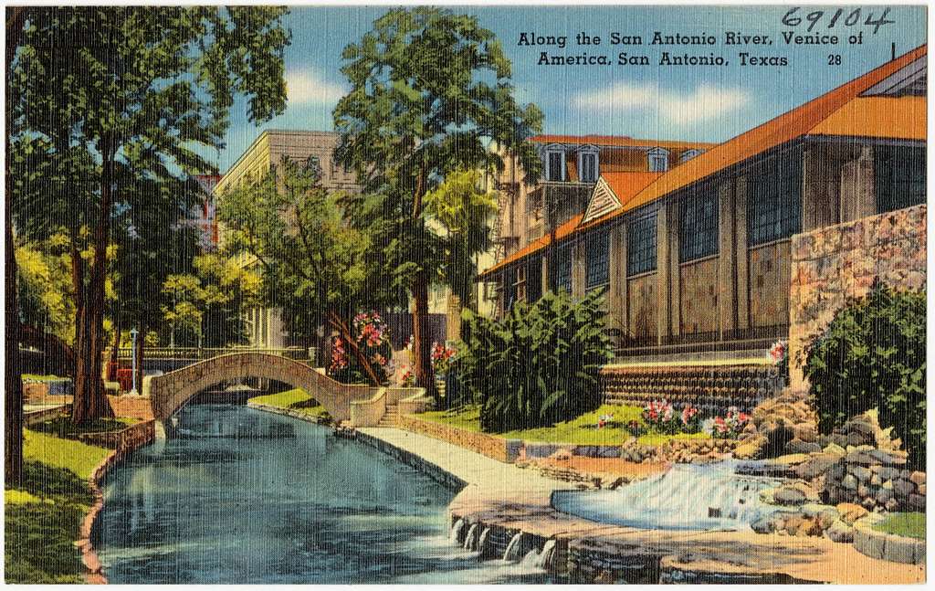 San Antonio River Walk Postcard