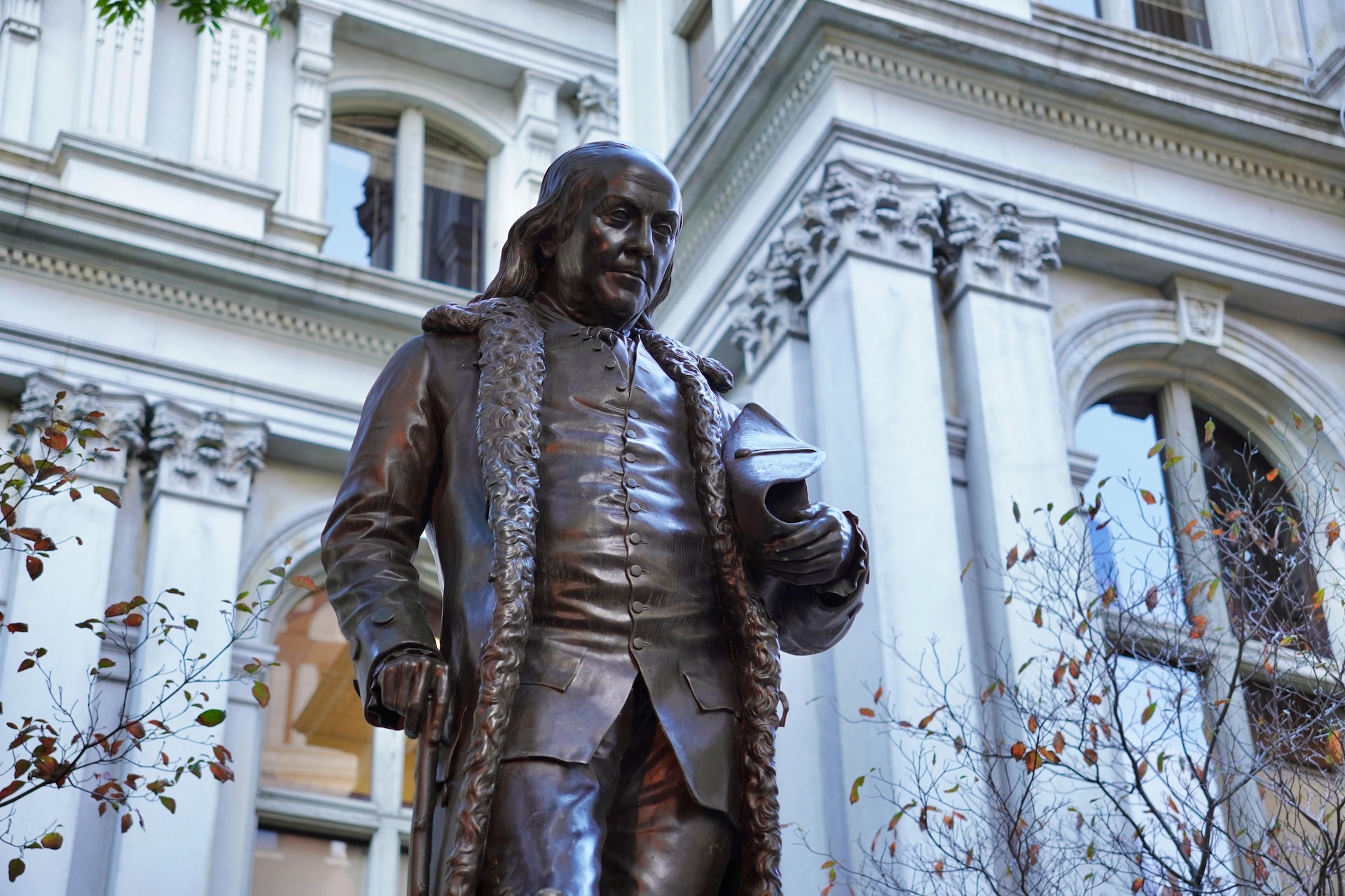 Boston Latin School Site featuring the Benjamin Franklin Statue