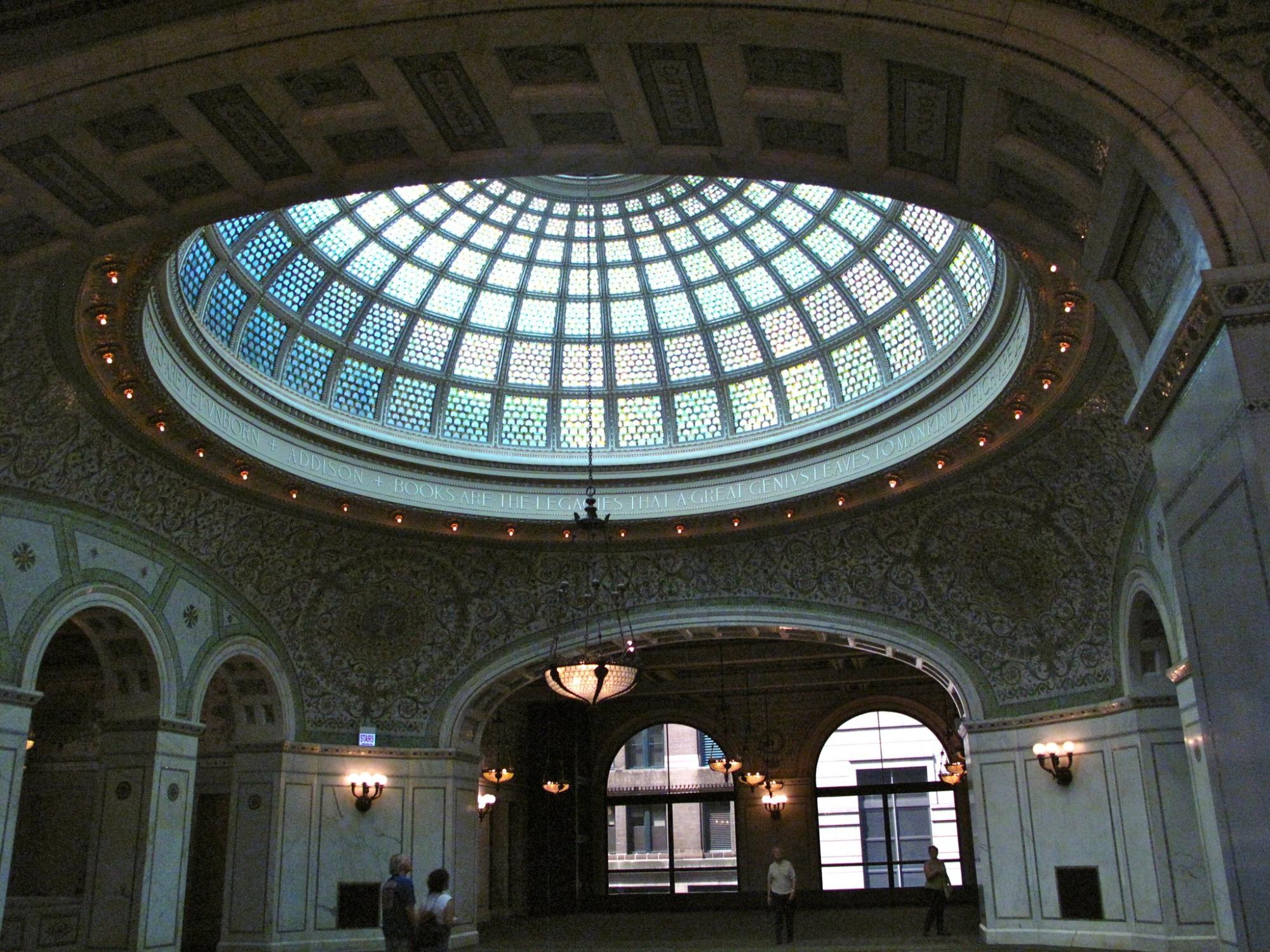 Chicago Cultural Center Art Architecture And Tiffany Glass Blog