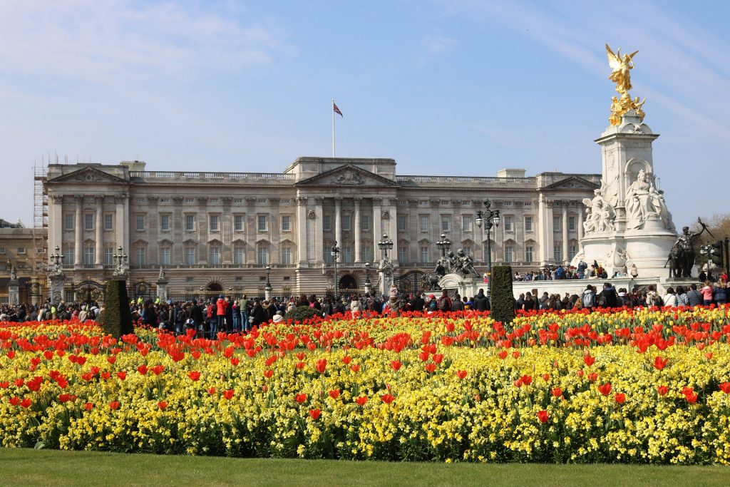 Buckingham Palace in the spring