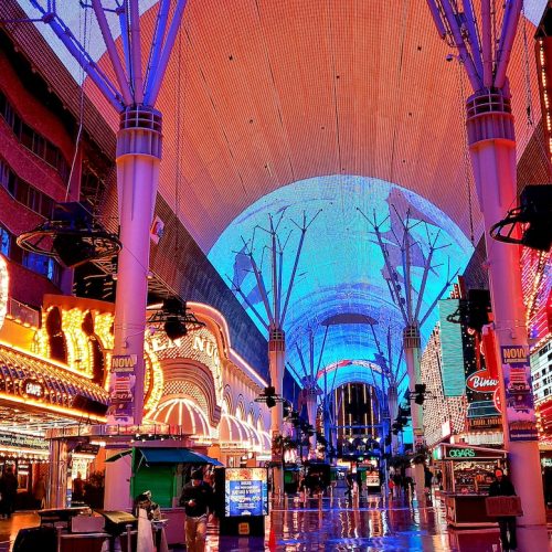 Fremont Street Experience lit canopy