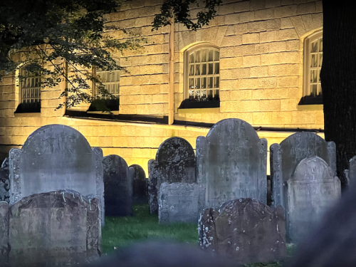 Kings Chapel cemetery on Boston ghost tour