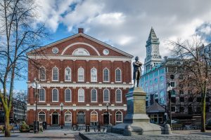 Faneuil Hall in Boston, Massachusetts seen on walking tour