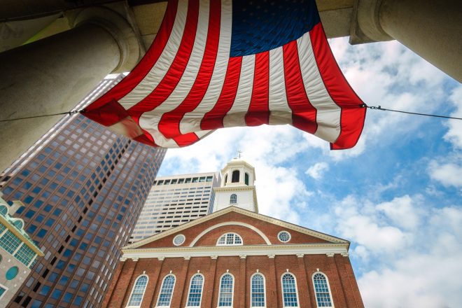 Faneuil Hall on Freedom Trail walking tour