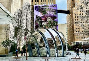 Free public art in Dallas including a sculpture and mural
