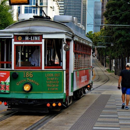 historic McKinney Avenue Trolley in Dallas