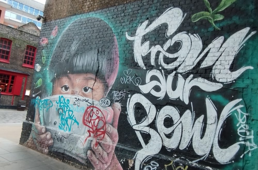 Graffiti on Clink Street in Southwark London