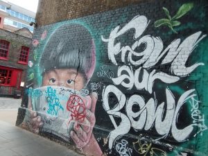 Graffiti on Clink Street in Southwark London