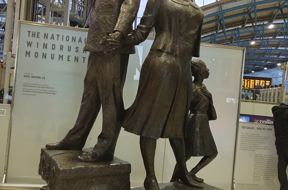 National Windrush Monument in South Bank London