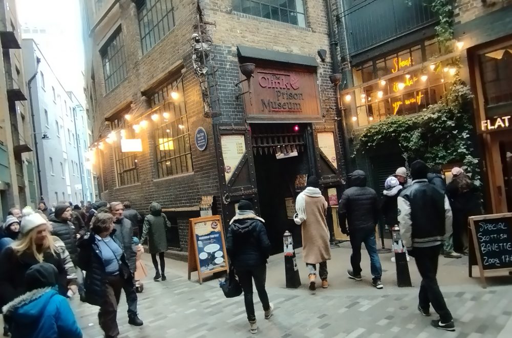 Outside the Clink Prison Museum in South Bank London