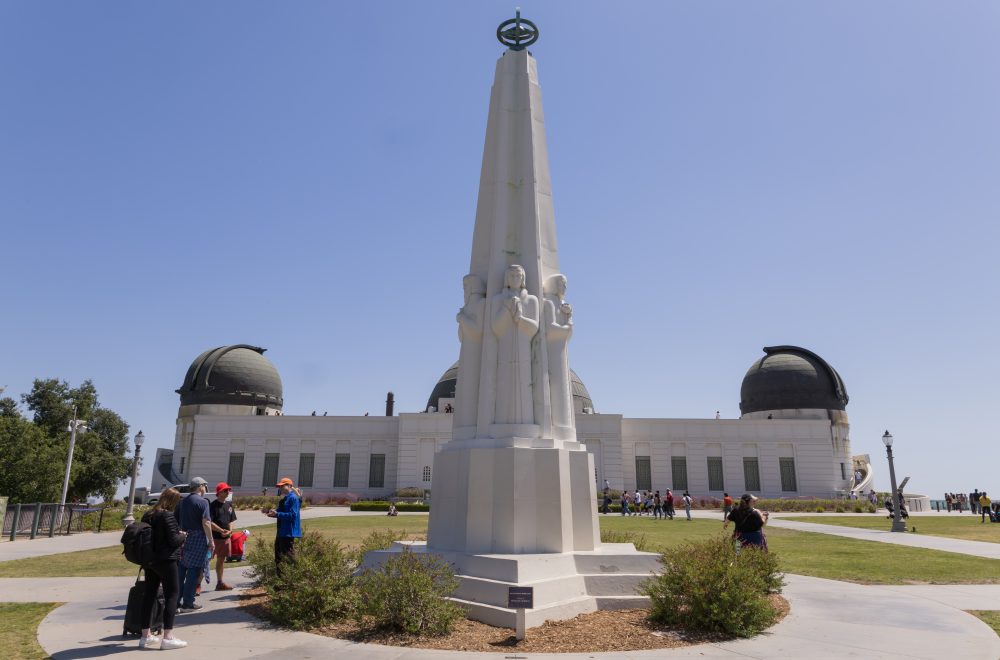 Astronomers Monument Focus Shot in Griffith Observatory Guided Tour