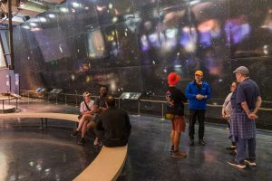 Tour Guide and Group inside Griffith Observatory in Griffith Observatory Guided Tour