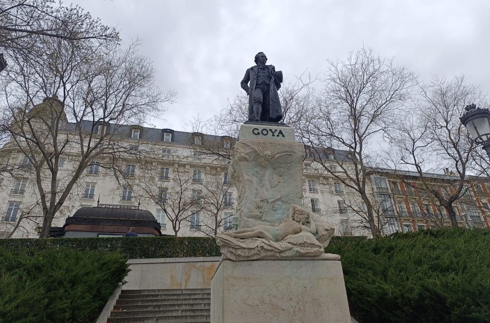 goya statue outside el prado